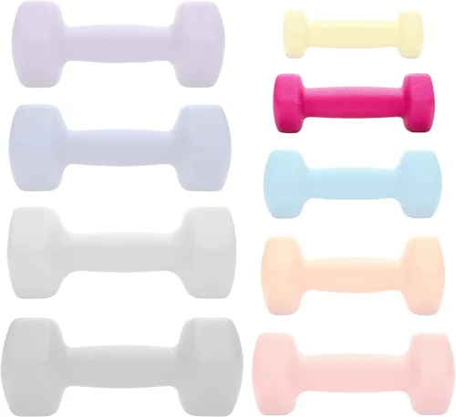 Vista 5 de Philosophy Gym Juego de 2 mancuernas de neopreno con forma hexagonal