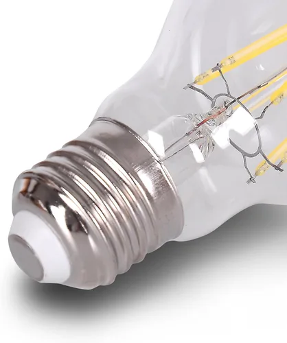 Vista 4 de Bombilla CC de 12 V, A19, A60, 3000 K, 4 W, luz blanca cálida, filamento Edison E26, lámpara de base de tornillo CC de bajo voltaje, RV, barco