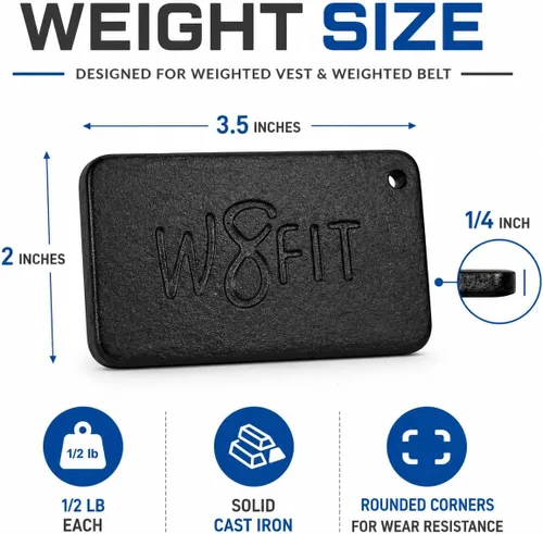 Vista 7 de W8FIT Cinturón Ajustable con Peso para Caminar y Hacer Ejercicio