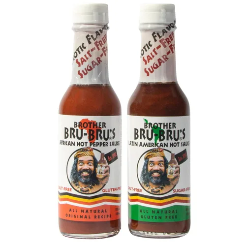 Vista 11 de Brother Bru-Bru's Salsa picante africana, sin sal, sin azúcar, vegana, habanero y especias africanas, 5 onzas (paquete de 1)