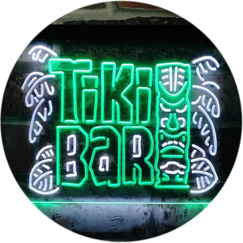 Vista 17 de ADVPRO Tiki Bar Mask Beer Pub Club Wine Dual Color LED Neon Sign Blue & Red 12" x 8.5" st6s32-i3139-br