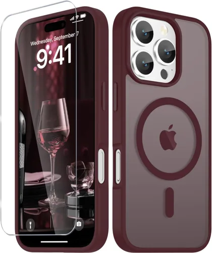 Vista 989 de Funda para Google Pixel 10 Pro XL, cubierta magnética mate, color negro Fit for MagSafe, Screen Protector included, Shockproof Military Grade