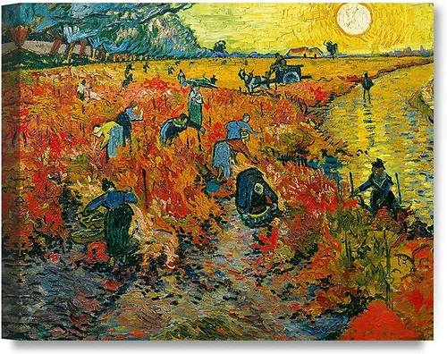 Vista 22 de Serie de pinturas de Vincent Van Gogh (favoritos). Reproducción de arte clásico de Van Gogh, impreso en lienzo, Algodón, Almond Blossom, 16x20