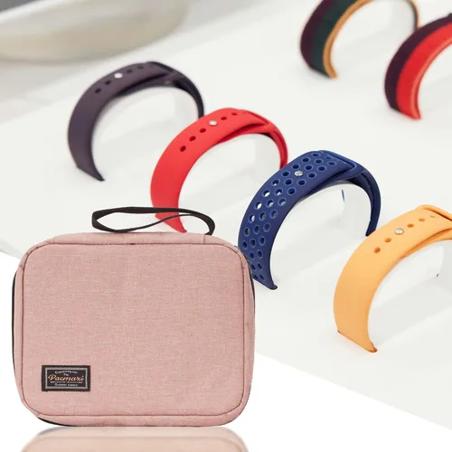 Vista 5 de PACMAXI Funda de transporte de almacenamiento para 20 correas de reloj, compatible con relojes, soporte de correa de reloj expandible, almacena 20