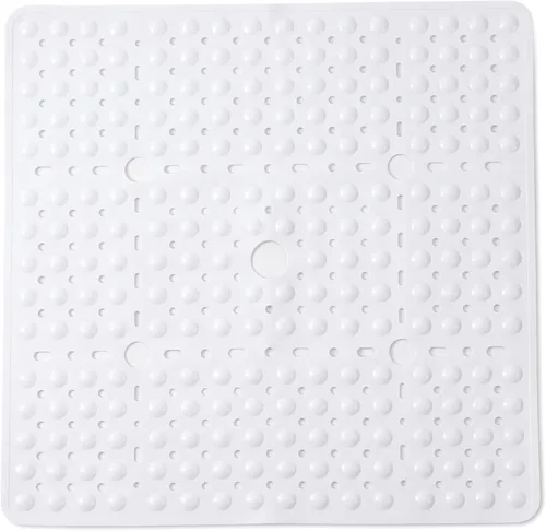 Vista 17 de ENKOSI Alfombrilla grande de 27 x 27 pulgadas cuadrada antideslizante para la ducha Alfombrilla antideslizante para cabina de ducha para personas