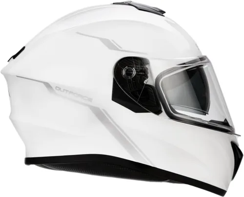 Vista 4 de Sena OutForce - Casco inteligente de cara completa (blanco brillante, pequeño) (OUTFORCE-GW00S) - SP85