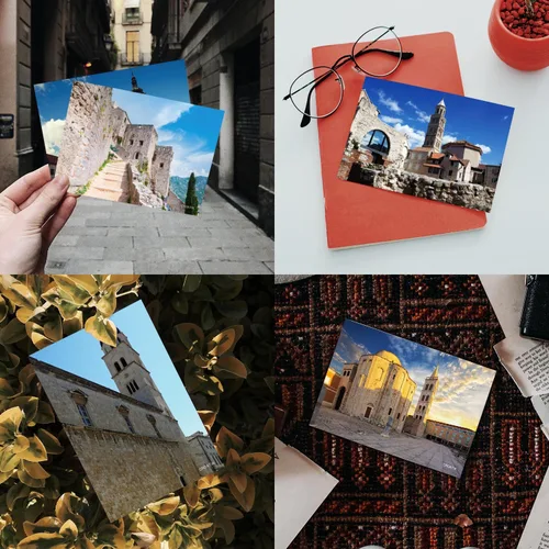 Vista 7 de Paquete de 20 postales de paisaje vintage de Croacia, tarjetas postales de todo el mundo, tarjetas de felicitación para viajes del mundo