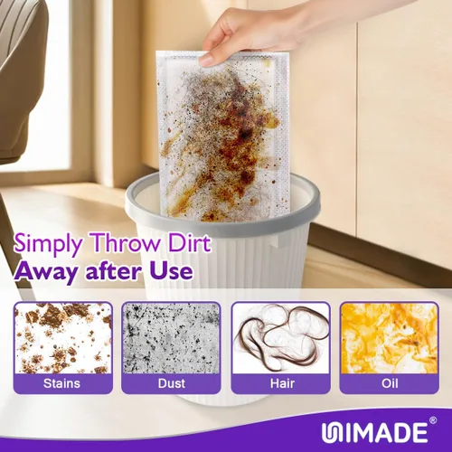 Vista 4 de UNIMADE 100 unidades de repuesto de almohadilla de fregona compatible con Swiffer WetJet