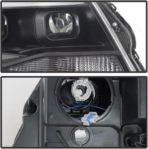Vista 4 de ACANII - Para Chevy Colorado Pickup Truck 2015-2022 LED Tubo Negro Proyector Faros Delanteros, Conductor y Pasajero