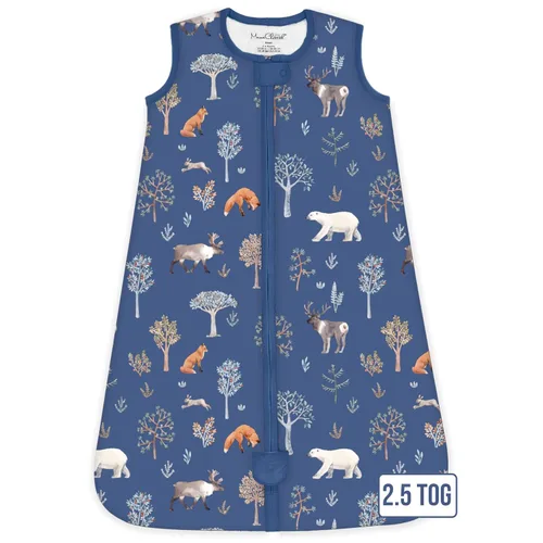 Vista 22 de Mama Cheetah Saco de dormir para bebé de 0.5 TOG, Manta portátil de algodón orgánico para bebé con cremallera bidireccional, Saco de dormir