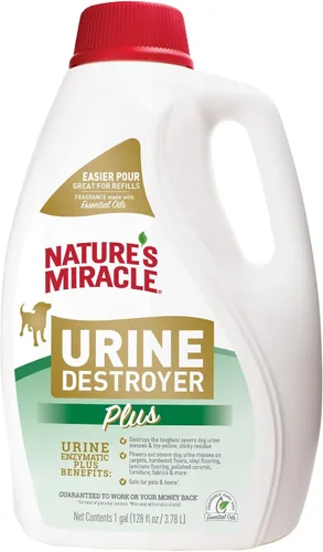 Vista 12 de Nature's Miracle Destructor de orina de perros Plus, fórmula enzimática para manchas severas de orina de perro, 17.5 onzas