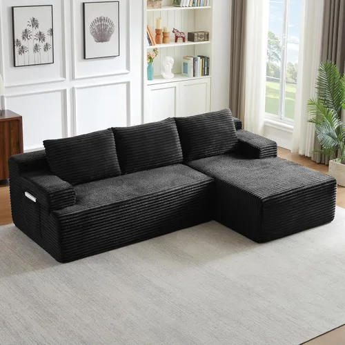Vista 17 de Sofás seccionales en forma de U de gran tamaño de 141 pulgadas con consola de almacenamiento para sala de estar, sofá y sofá simétrico con otomanas