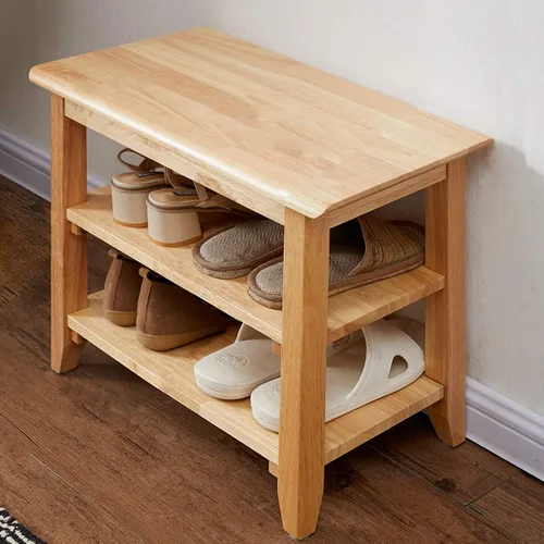 Vista 12 de XKZG Banco de Almacenamiento con Zapatero de Madera, Banco para Zapatos de Madera Sólida Rústica para Entrada (Marrón, 23.6")