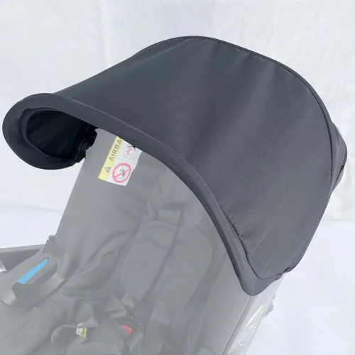 Vista 3 de Accesorios de Repuesto para Cochecito Capota, Escudo de Protección, Parasol Textil Compatible con Asiento de Automóvil y Cochecito Doona (Negro)