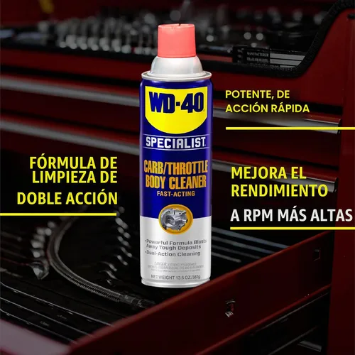 Vista 2 de WD-40 Specialist Limpiador de Cuerpo de Carb/Acelerador y Piezas, 13.5 OZ