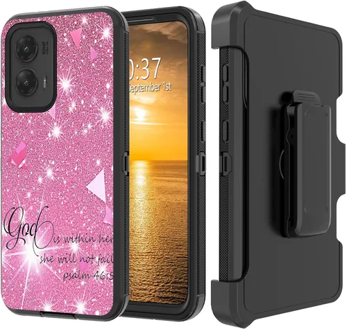 Vista 175 de Funda para Moto G Stylus 5G 2023 con funda de clip para cinturón y soporte, resistente de doble capa, resistente a prueba de golpes, para Motorola