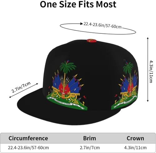 Vista 6 de MANQINF Lindo sombrero de béisbol de la bandera de Haití para hombres y mujeres, gorra de béisbol haitiana ajustable unisex