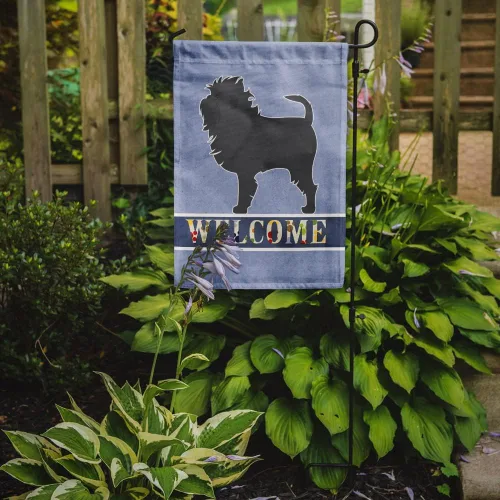 Vista 2 de Caroline's Treasures BB5552GF Affenpinscher Bandera de bienvenida para jardín, bandera decorativa para patio exterior, patio, parterres