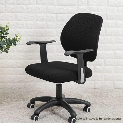 Vista 4 de Sunnyway Funda elástica para asiento de silla de oficina, funda elástica para silla con correas de amarre, funda para silla de comedor, lavable a