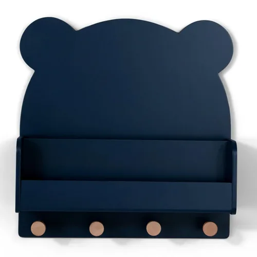 Vista 13 de babyGap by Delta Children Brannan Bear - Estante de pared con 4 ganchos, color rubor