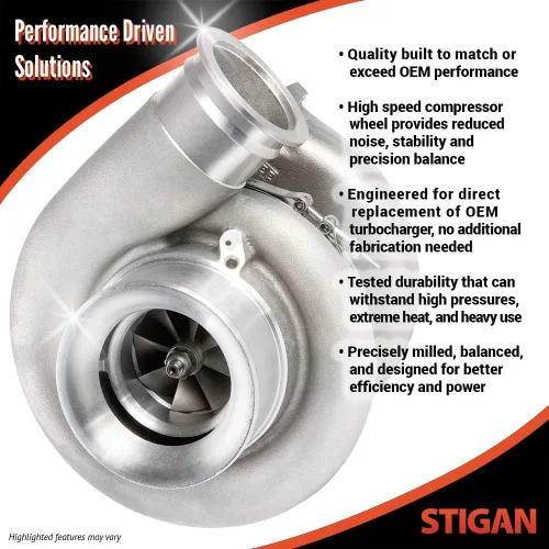 Vista 9 de Stigan Turbocompresor turbo para Dodge Freightliner y Mercedes Sprinter Van w/2.7L OM612 Diesel reemplaza 5104006AB - Stigan 847-1434 Nuevo