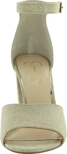 Vista 4 de Jessica Simpson Sandalias Sherron con correa de tobillo para mujer, Negro