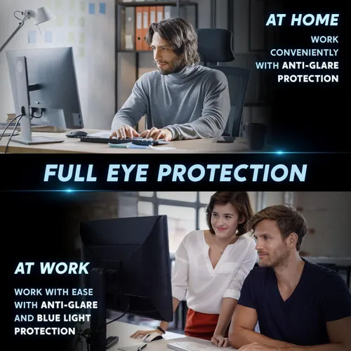 Vista 7 de [2 unidades] Filtro de pantalla de privacidad de computadora de 24 pulgadas para relación de aspecto 16:9, protección ocular, antirreflejos, filtro