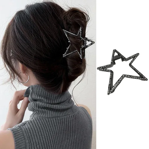 Vista 10 de Pinzas de pelo de aleación de calavera – Divertidas pinzas punk, agarre fuerte para cabello grueso y fino, accesorios de metal plateado