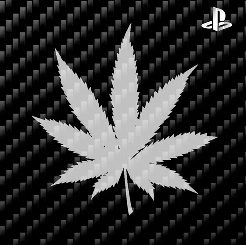 Vista 2 de Skin Ps4 Slim - Marihuana de fibra de carbono, edición limitada, ADESIVA Playstation 4 Slim Sony Bundle