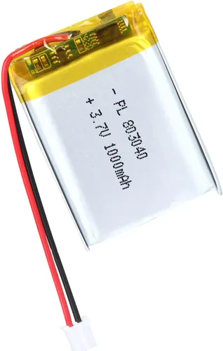 Vista 16 de 503040 3.7V Lipo Batería 600mAh Batería recargable de polímero de litio con conector JST PH2.0.000 in para dispositivo electrónico
