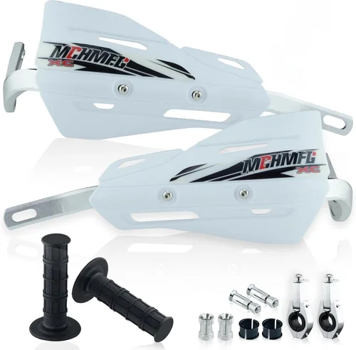 Vista 11 de Paramanos de moto de cross con empuñaduras, protectores de mano de motocicleta de 7/8 pulgadas y 1 1/8 pulgadas para cuatrimoto, soporte universal