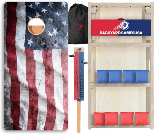 Vista 33 de CornholeGamesUSA Pro - Juego de tablas de Cornhole Fabricado en Estados Unidos Abedul báltico 3/4 Sin rebote Patas triples gruesas Dos 1