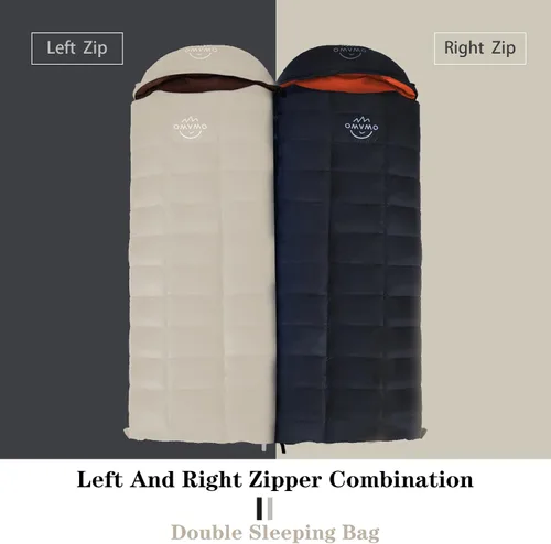Vista 5 de 10°F 0°F 10°F 15°F Down Sleeping Bag for Adults,800/650 Fill Power,Ultralight Wearable 4 Season Cold Weather Rectangle Sleeping Bag for Camping