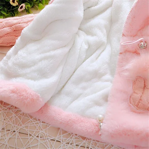 Vista 5 de Chaqueta cálida para bebés y niñas, invierno y otoño para niños pequeños