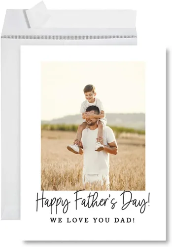 Vista 15 de Andaz Press Tarjeta de felicitación para el día del padre de 8.5 x 11 pulgadas con sobre, tarjeta jumbo para el día del padre de esposa, tarjeta