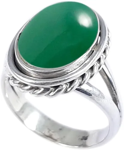 Vista 16 de Anillo fino de plata esterlina 925 para mujer, hecho a mano, joyería de piedras preciosas, anillo de moda (1379)