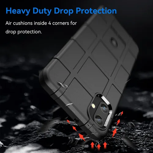 Vista 2 de Funda compatible con Nokia 1 Plus a prueba de golpes Anti-caída TPU Soft Shell Cover Negro
