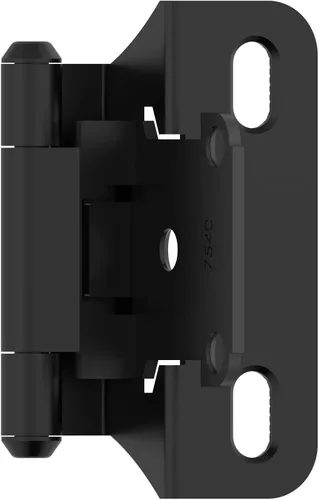 Vista 14 de Amerock BPR7540BB Bisagra de gabinete 1/2 pulg (13 mm) superpuesta de cierre automático de envoltura completa de latón pulido para puerta