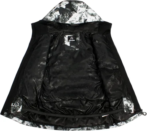 Vista 4 de GSOU SNOW Chaqueta de esquí para hombre, abrigo de nieve para snowboard, cálido, invierno, impermeable, con capucha