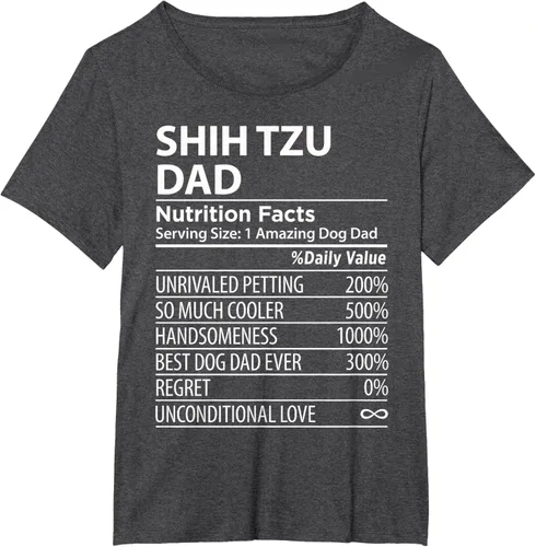 Vista 30 de Shih Tzu Dad - Camiseta divertida para dueño de perro Shih Tzu, Negro