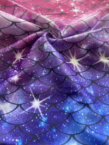 Vista 4 de DNFUN Traje de sirena para niñas con monoaleta