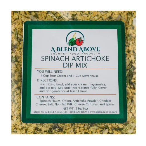 Vista 2 de A Blend Above Spinach - Paquete de condimentos de mezcla de alcachofa, comida gourmet, 1 onza (paquete de 3)