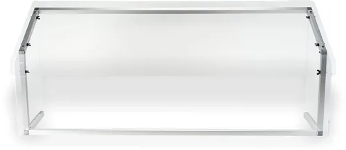 Vista 2 de Carlisle FoodService Products Protector de estornudos para barra de buffet con marco de aluminio para catering, bufés, restaurantes, plástico, 48 x