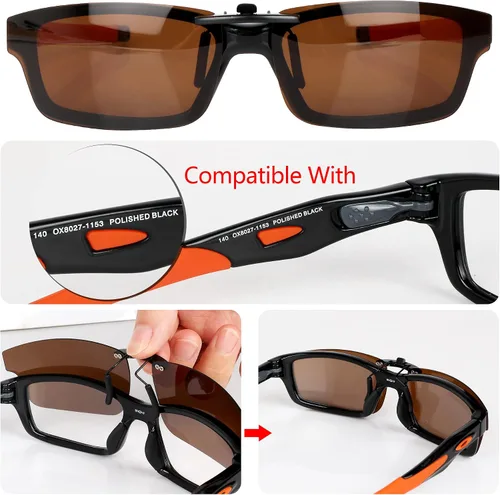 Vista 2 de Gafas de sol polarizadas CLIP-ON para Oakley Crosslink OX8027 53x17