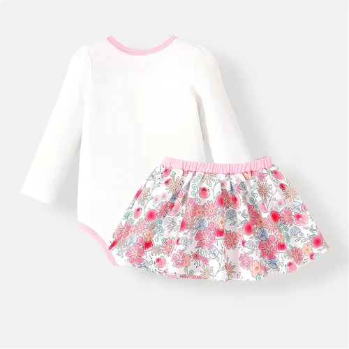 Vista 2 de Disney Conjunto de mameluco de Minnie Mouse de manga corta para bebé, 2 piezas