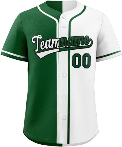 Vista 16 de Camiseta de béisbol dividida personalizada con botones y número de nombre cosido personalizado para hombres/mujeres/niños