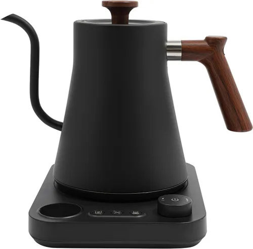Vista 7 de Hervidores eléctricos, 1200 W, 0.9 L, temperatura variable digital, cuello de cisne, hervidor eléctrico para verter sobre café, control