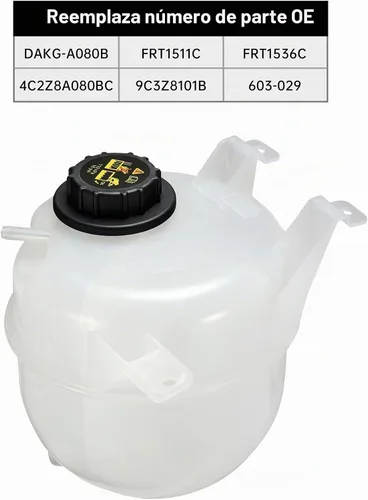 Vista 3 de EVIL ENERGY Tanque de depósito de refrigerante del motor, compatible con Club Wagon E-150 E-250 E-350 E-450 E-550 Econoline Super Duty F53, repuesto