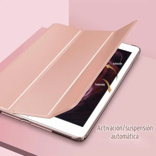 Vista 7 de MoKo Funda compatible con iPad de 9ª/8ª/7ª generación de 10.2 pulgadas (2021/2020/2019), delgada y ligera funda inteligente con protector trasero