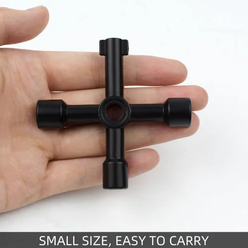 Vista 4 de Llave Sillcock multifuncional triangular de 4 vías, llave cuadrada de agua, llave de acero para llave de acero para medidor de gas de agua